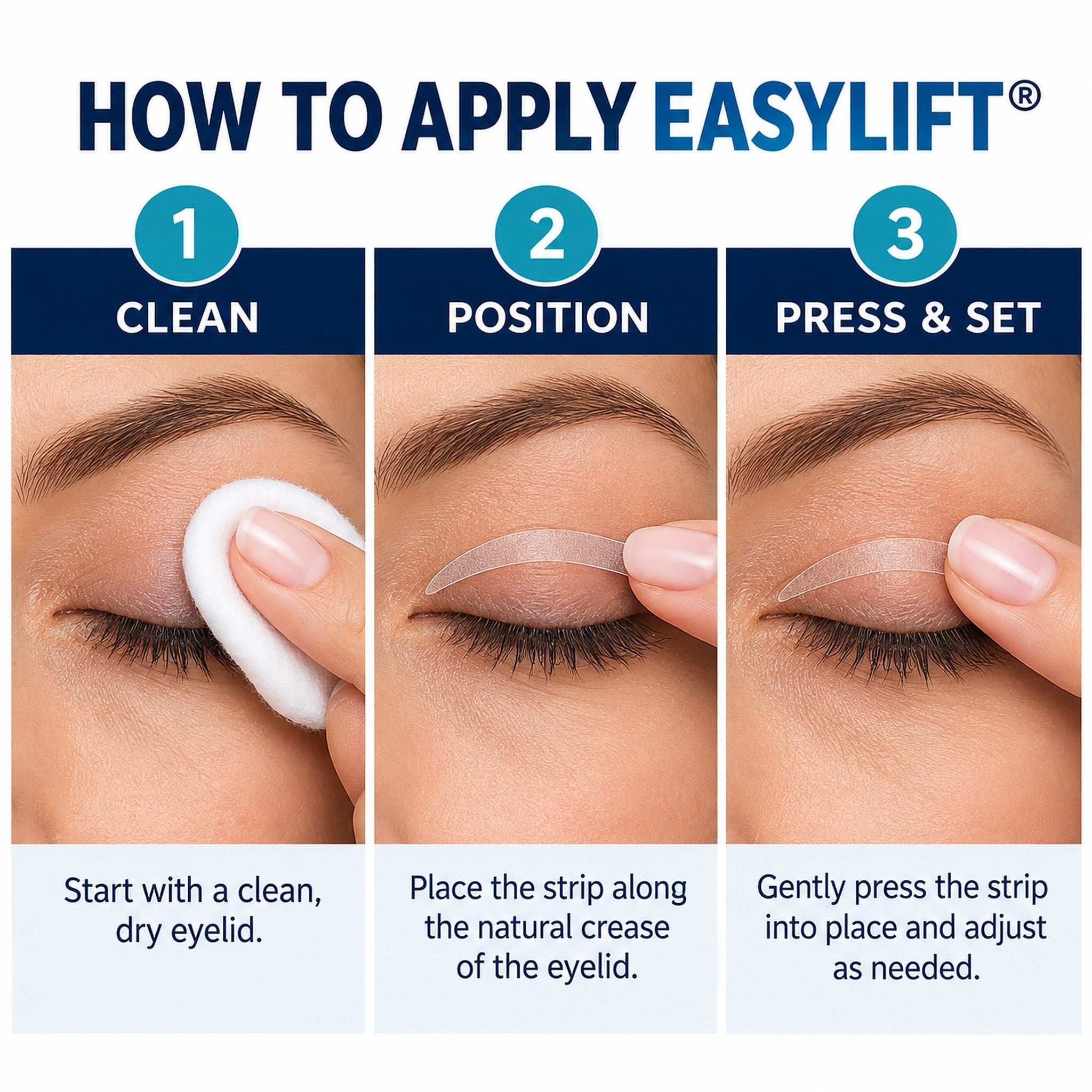 EasyLift® fingertip application steps